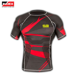 Top Trending 2025 Hombres Totalmente sublimados Rash guards Ropa de compresión MMA Bjj Grappling Custom Rash Guards - Product Image 1