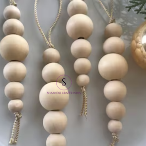 Glands en bois perles ornements décor ménager suspendus perles en bois artisanat retour cadeau ornements pour la décoration intérieure ornements - Product Image 6