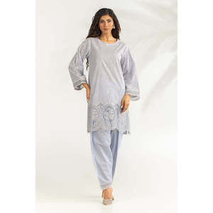 Conjunto Coordinado IPST-77139, Pantalones de Algodón Chifón con Bordado Cambric, Corte Ajustado, Talla Única (XXL/XL/Grande), para Primavera/Verano - Product Image 4