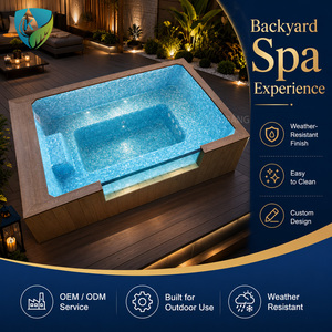 Grande <span class=keywords><strong>piscine</strong></span> rectangulaire familiale en bois bleue sur mesure de 20 pieds, <span class=keywords><strong>piscine</strong></span> hors sol en fibre de verre FRP à vendre - Product Image 4