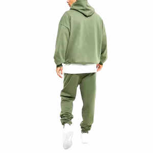 Pantalones holgados sweatsuitsCustom Flared Pants Vintage Acid Wash Sun Faded Puff Print Cotton Jogging Chándal para hombres - Product Image 4