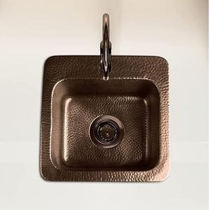 Évier de cuisine en cuivre martelé fait à la main, évier en cuivre massif à cuve unique pour cuisines de luxe, évier de cuisine en cuivre massif fait à la main OEM. - Product Image 4