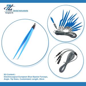 Pinzas Bipolares Manuales de Estilo Europeo, Rectas y Anguladas, para Microcirugía, Tamaños de Punta de 0.5-2.0 mm, Longitud de 20 cm, Corte/Coagulación - Product Image 3