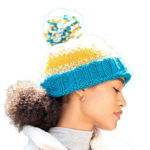 OEM หมวกไหมพรมถักหลากสีอะคริลิคดิจิตอลลายตารางหมากรุกดิจิทัลสำหรับทั้งชายและ100% โลโก้ออกแบบได้ตามต้องการ - Product Image 2