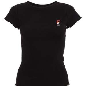 Meilleur design T-shirt à manches noires à capuchon T-shirt grande taille décontracté Spandex Textile doux col rond en mousseline de soie pour les femmes T-shirt personnalisé uni - Product Image 1