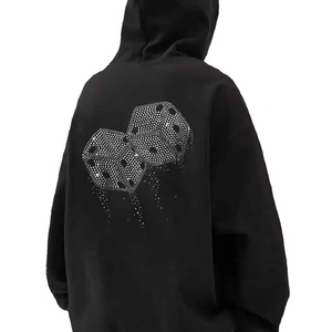 Sweat à capuche pas cher en gros Mode unisexe Sweats à capuche en strass épais Pull décontracté pour hommes Sweat à capuche en strass - Product Image 1