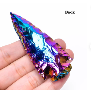 Cadeau de cabochon en forme de pointe de flèche en opalite revêtu de titane naturel Offre Spéciale de meilleure qualité pour elle - Product Image 3