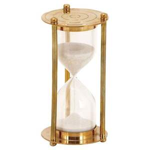 Metal Hourglass Timer Modern Classic <b>Desk</b> Table Decor Handmade Eco-Friendly Durable Accent Art Design Piece - Product Image 2