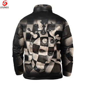 Wholesale Heavy Quilted Breathable Puffer <b>Jacket</b> for Men Oversize Fashion Coat with Stand Collar Winter Canvas <b>Packable</b> Coat - Product Image 6