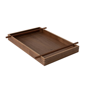 Bandeja de servicio de madera en forma de rectángulo A-One Look con base fuerte adecuada para fiestas al aire libre, picnics, barbacoas, ocasiones familiares - Product Image 1