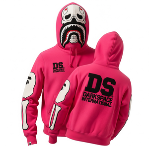 Unisex 100% algodón sólido transpirable tirar sudaderas canguro bolsillos Chenille parche bordado personalización invierno cordón - Product Image 6