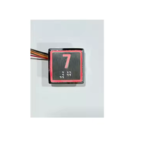 Lampu LED Berkinerja Tinggi Tombol Tekan Braille Baja Tahan Karat Tampilan Angka Digital Bagian Lift Desain Tradisional Villa