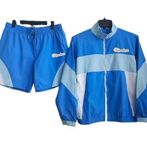 Customize color Zip up Windbreaker Track Suit 2 Piece Set Lightweight Oversized Nylon Jogging Track Suit With <b>Tape</b> - Product Image 4