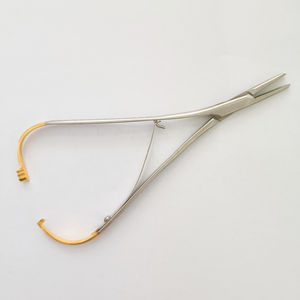 Aguja Mathieu para Instrumentos, Punta Estrecha de Carburo de Tungsteno, Punta Dentada Dorada, Pinzas para Sujetar Agujas Dentales - Product Image 3