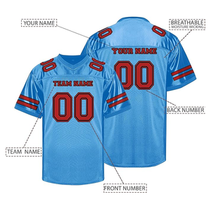 Multicolore Tendance Nouveau Design Personnalisé Maillot de Football Américain Premium vêtements de sport Maillot de Football - Product Image 3