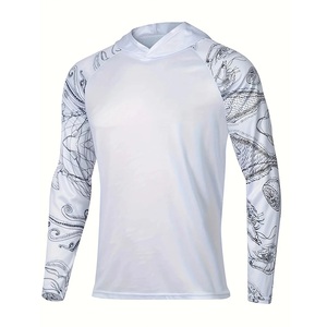 Chemise de pêche à manches longues à bas prix, avec capuche, sublimation, interlock, protection UV, vêtements de pêche en polyester pour l'extérieur - Product Image 3