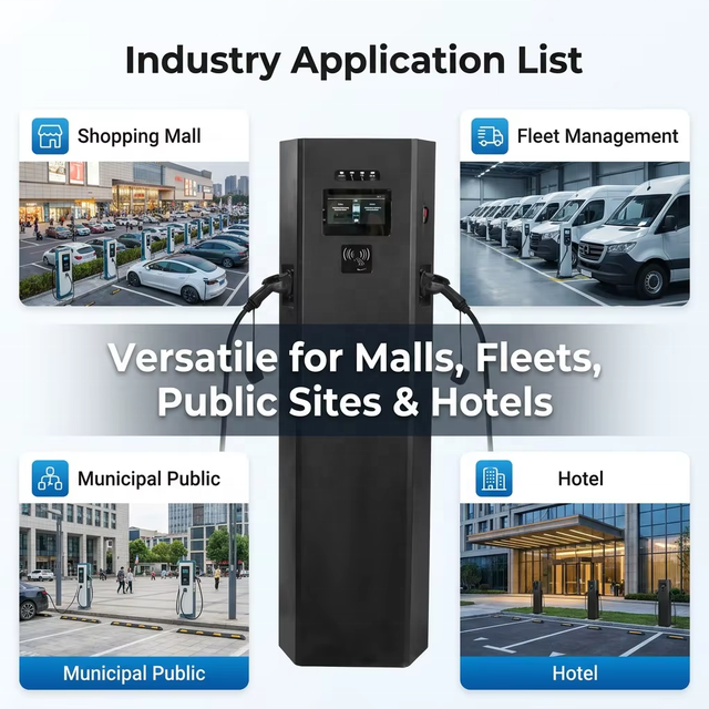 44kW Level 2 EV Charger Commercial Fast Charging Station OCPP Smart Car Charger 22kW Type 2 4g 7kw Single Phase