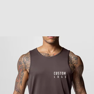 Camiseta sin mangas ligera para gimnasio para hombre, chaleco de entrenamiento sin mangas de secado rápido, ropa de entrenamiento muscular transpirable, servicios OEM y ODM - Product Image 6