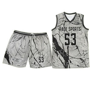 Nuevo patrón juvenil personalizado equipo completo sublimado uniforme de baloncesto - Product Image 3