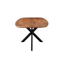 Ensemble de table à manger ovale pliante en bois massif de style danois, moderne, fait main, multifonctionnel, écologique, pour hôtel, centre commercial, maison, bureau