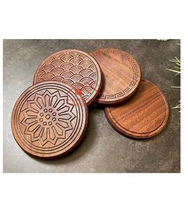 ชุดถาดรองแก้วไม้สำหรับจัดเก็บบนโต๊ะอุปกรณ์สำหรับเครื่องดื่มใช้งานในราคาขายส่งจากอินเดีย - Product Image 5