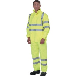 Pantalon de pluie jaune haute visibilité : accessoire essentiel pour la protection contre les intempéries - Product Image 1