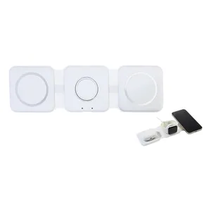Caricatore Wireless 3-in-1 Personalizzato FolCharge per Dispositivi USB, per Uso Promozionale - Product Image 1