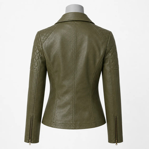 Chaqueta de Cuero para Mujer, Elegante, Impermeable, Reversible, de Invierno, con Textura Refinada, Forma Moderna, Diseño Versátil para Ropa Urbana - Product Image 5
