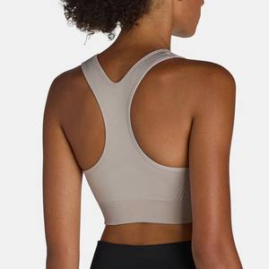 Quick Custom Logo Women's Yoga Bra High Impact Seamless Crop <b>Top</b> Fitness & Yoga Wear Crop <b>Tops</b> <b>Racer</b> Back Gym Sports Bras - Product Image 5