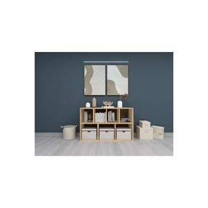 Musvenus Turkish Modern Twin Bookshelf in Suntalam 7-Tier Multi-Purpose Living Room Furniture Model 009 TWIN - Product Image 1