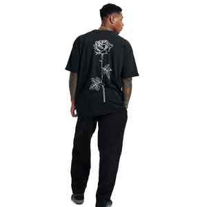 Camiseta informal de algodón con estampado DTG personalizado para hombre, camiseta de manga corta para entrenamiento de gimnasia, ropa de calle informal, camiseta personalizada - Product Image 2