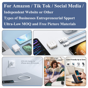 Adaptador de cargador TKT 20W portátil Gan Fast PD multipuerto USB múltiple <span class=keywords><strong>tipo</strong></span> <span class=keywords><strong>C</strong></span> 2 1 cargador de pared para teléfonos móviles inteligentes Android OTP - Product Image 2