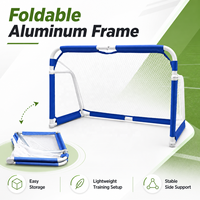 But de football pliable en alliage d'aluminium 4x2,5 pieds 5x3 pieds, filet de football portable avec sac de transport pour enfants et adultes, idéal pour l'entraînement et les cadeaux