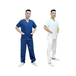 Stretch Medical Scrub Uniforms Hospital Nurse Doctor Workwear Quick- Dry Sportswear Veterinary Outfit