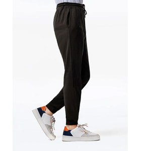 Vente en gros de pantalons de survêtement ajustés de couleur unie pantalons en polaire empilés en éponge française pantalons de survêtement pour hommes pantalons de jogging pour hommes - Product Image 4