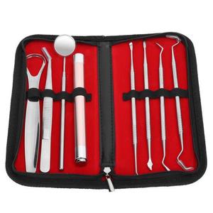 Kit de Higiene Dental LED de 8 Piezas, Raspador de Sarro de Acero Inoxidable, Espejo Bucal, Instrumentos Quirúrgicos para Dentistas - Product Image 3
