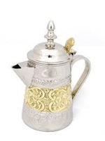 Cafetière arabe en laiton de qualité supérieure, vente en gros, cafetière arabe dellah avec Long bec, nouveau Design Br
