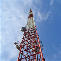 Tour de communication cellulaire à antenne omnidirectionnelle en acier galvanisé à chaud à 3/4 poteaux, hauteur et couleur personnalisables, service OEM/ODM, fixation par vis