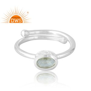 แหวนพลอยอเมทิสต์สีเขียวธรรมชาติสีเงินสเตอร์ลิงสำหรับ925ออกแบบได้ตามต้องการ - Product Image 3