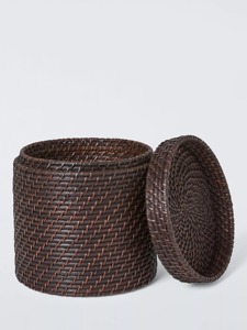 Boîte de rangement ronde en rotin avec couvercle, boîte de rangement artisanale, écologique, naturelle, décoration intérieure et extérieure, vente en gros du Vietnam - Product Image 4