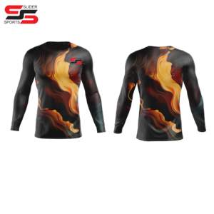 Muestra gratis de protectores de erupción sublimados personalizados MMA Rash Guards Men s manga corta Rash Guard - Product Image 4