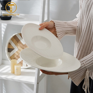 Assiette ovale en céramique texturée noir mat, assiette à dessert oblongue, bol chapeau <span class=keywords><strong>de</strong></span> paille, grande assiette <span class=keywords><strong>de</strong></span> service pour restaurant et gastronomie fine - Product Image 6