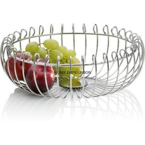 Panier en fil métallique de forme ronde Panier de service enduit de poudre Accessoires de rangement et d'organisation de cuisine à un prix raisonnable - Product Image 4