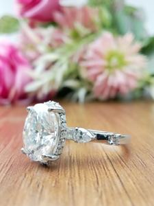 แหวนแต่งงานแหวนหมั้นแบบคลาสสิกแหวนโซลิแทร์คุณภาพดีประดับเพชร2ct เพชรสีทอง14K 18K ได้รับการรับรองจาก giigi - Product Image 2