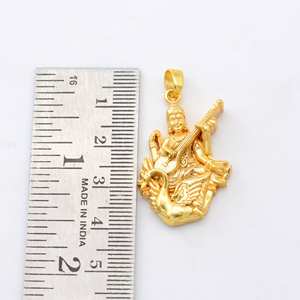 สร้อยคอจี้พระศรีศรีราชาธิเบต ทำด้วยมือจากทองเหลือง ชุบทอง เครื่องประดับเทพธิดา สร้อยคอพระศรีศรีราชาธิเบตสำหรับสวดมนต์ ขายส่งเครื่องประดับฮินดู - Product Image 3