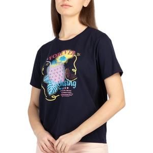 Camiseta informal de verano con cuello redondo para mujer, 100% de algodón, transpirable, de punto, de secado rápido, con estampado, anticontracción, botón antibolitas - Product Image 4