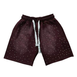 Shorts pour hommes en denim délavé à l'acide avec poche à strass imprimée, nouvelle collection été 2026, séchage rapide, style vintage streetwear - Product Image 5