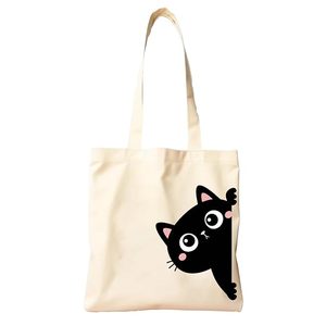 Bolsas de Lona de Algodón Felix Cat con Cierre de Cremallera - Product Image 5