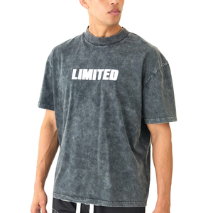 New Arrival <b>Drop</b> Shoulder Oversized Men Casual T Shirts Breathable Lightweight Eco Friendly Men <b>Acid</b> Wash T Shirts - Product Image 1