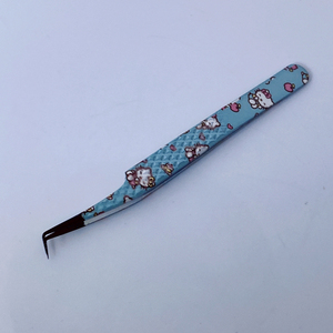 Applicateur d'extension oblique personnalisé en acier inoxydable pour volume de bottes maigres en vente entière pince à cils applicateur de cils à pointe pointue - Product Image 2